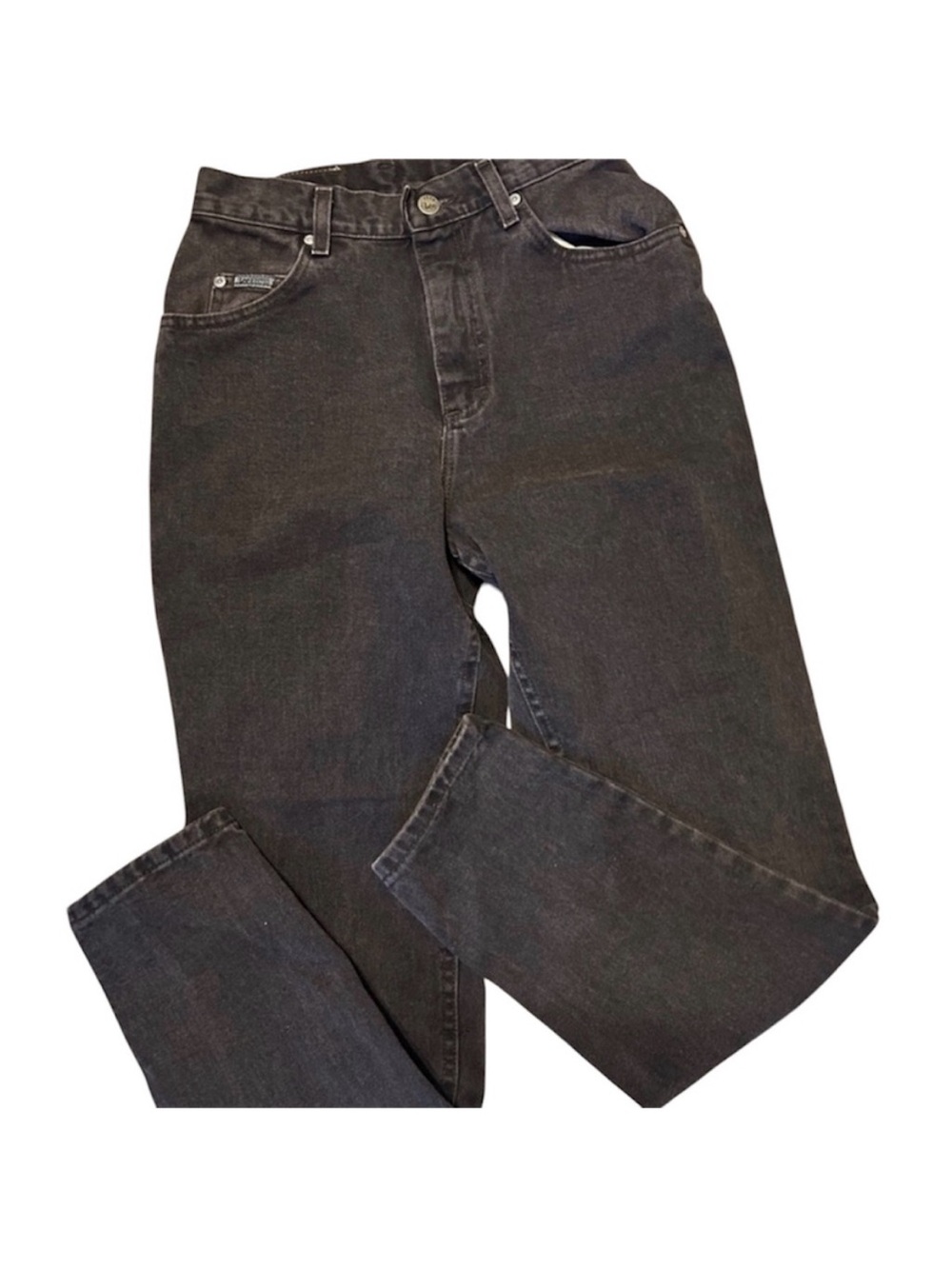 Vintage Lee 305 High Rise Mom Jeans USA Made 90s Dark Brown 28x31